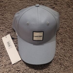 NWT Calvin Klein Logo Adjustable Hat One Size Light Blue 29ck200293C 021